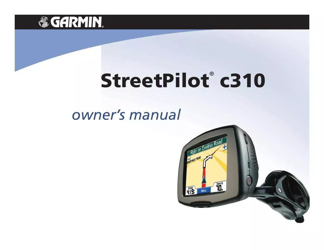 Mode d'emploi GARMIN STREETPILOT C310