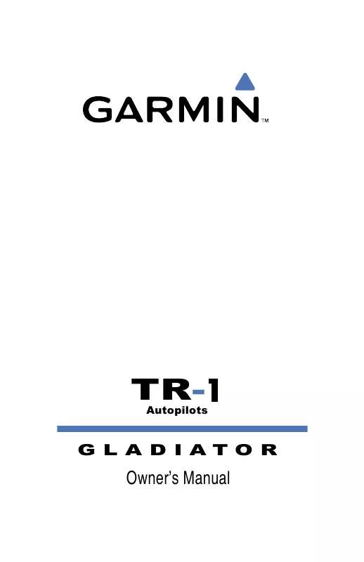 Mode d'emploi GARMIN TR-1 GLADIATOR MARINE AUTOPILOT