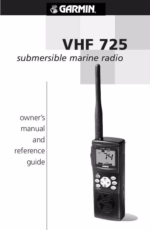 Mode d'emploi GARMIN VHF 725