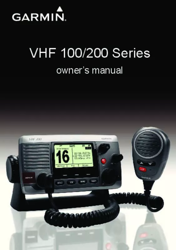 Mode d'emploi GARMIN VHF 200I