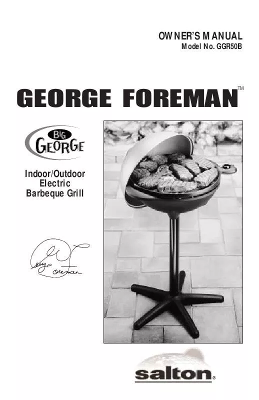 Mode d'emploi GEORGE FOREMAN GGR50B