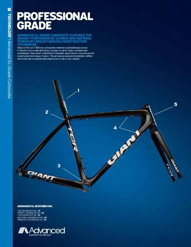 Mode d'emploi GIANT BICYCLES PROFESSIONAL GRADE