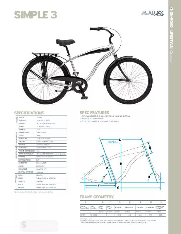 Mode d'emploi GIANT BICYCLES SIMPLE 3