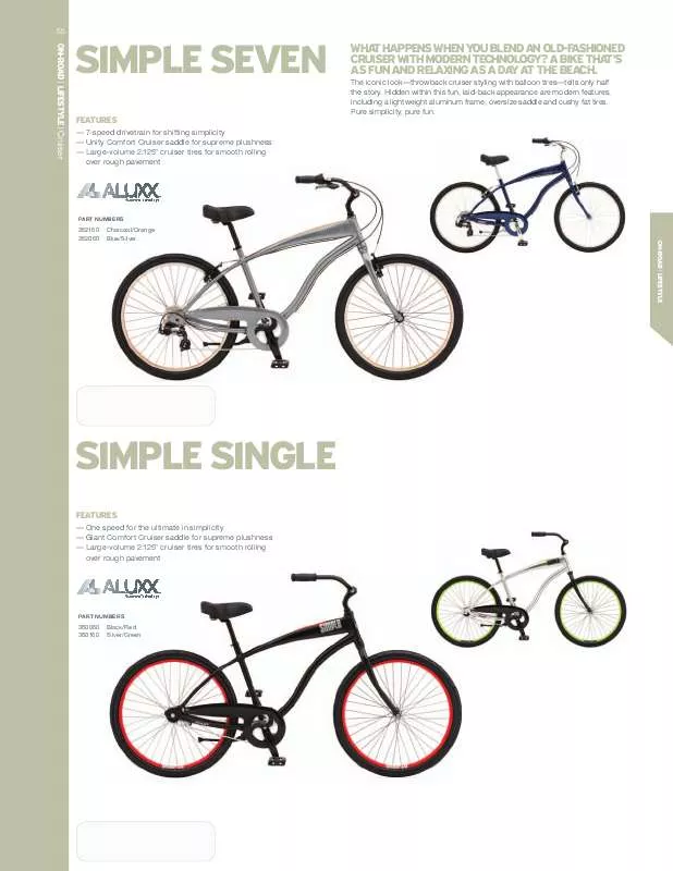 Mode d'emploi GIANT BICYCLES SIMPLE SEVEN