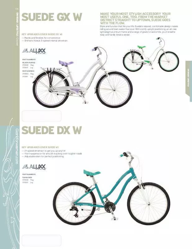Mode d'emploi GIANT BICYCLES SUEDE DX W