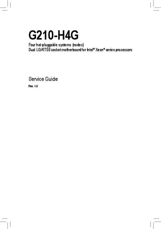 Mode d'emploi GIGABYTE G210-H4G