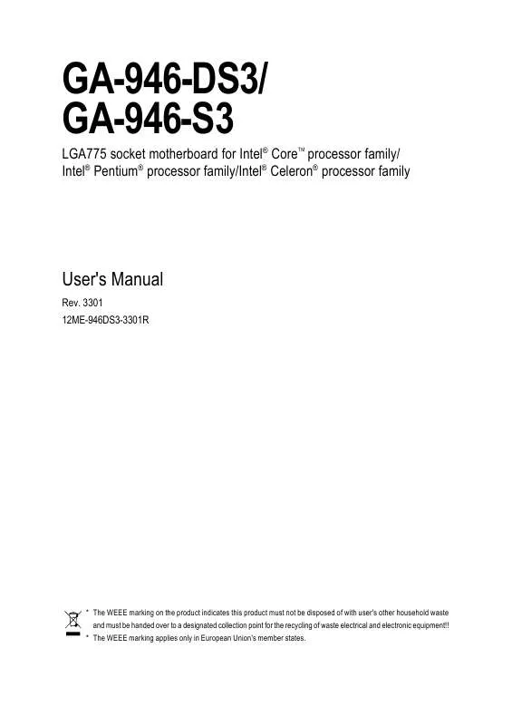 Mode d'emploi GIGABYTE GA-946-DS3