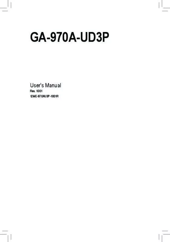 Mode d'emploi GIGABYTE GA-970A-UD3P