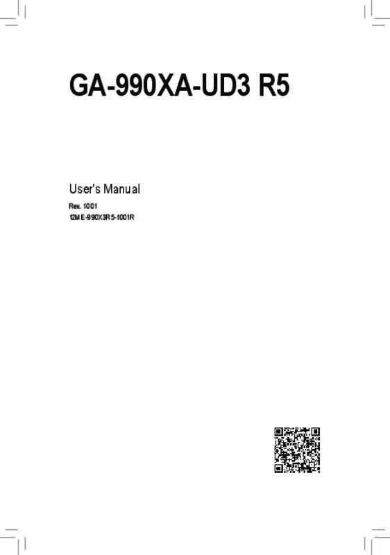 Mode d'emploi GIGABYTE GA-990XA-UD3 R5