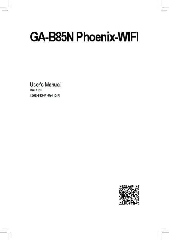 Mode d'emploi GIGABYTE GA-B85N PHOENIX-WIFI