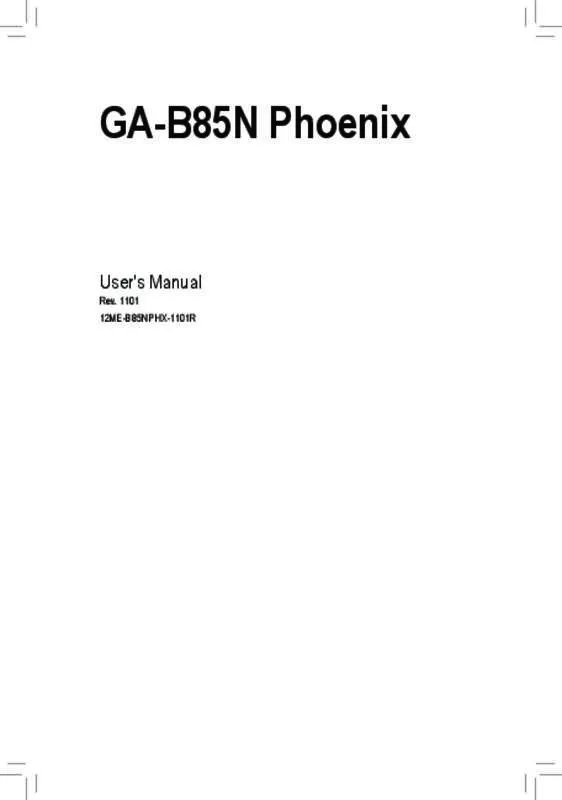 Mode d'emploi GIGABYTE GA-B85N PHOENIX