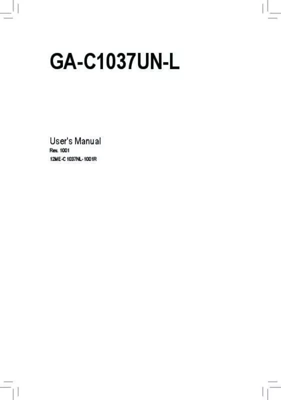 Mode d'emploi GIGABYTE GA-C1037UN-L