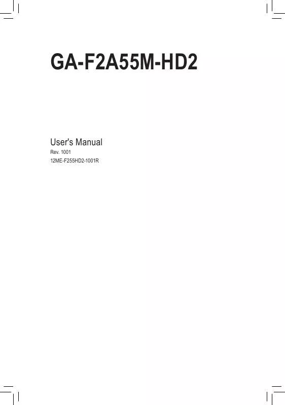 Mode d'emploi GIGABYTE GA-F2A55M-HD2