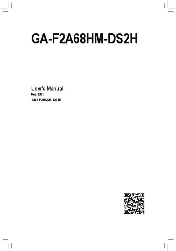 Mode d'emploi GIGABYTE GA-F2A68HM-DS2H