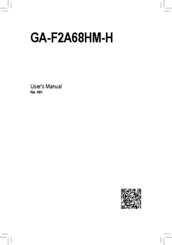 Mode d'emploi GIGABYTE GA-F2A68HM-H
