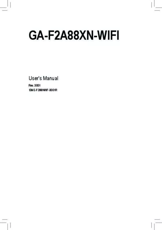 Mode d'emploi GIGABYTE GA-F2A88XN-WIFI