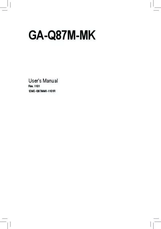 Mode d'emploi GIGABYTE GA-Q87M-MK