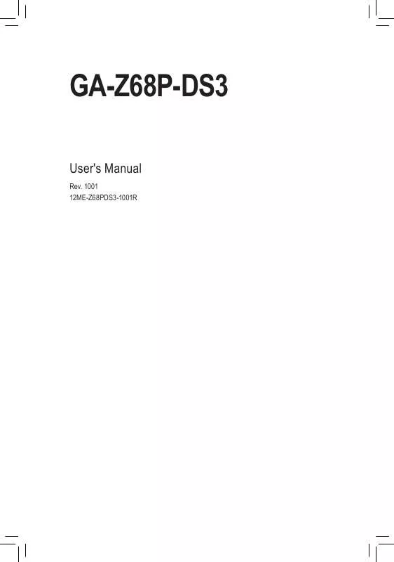 Mode d'emploi GIGABYTE GA-Z68P-DS3