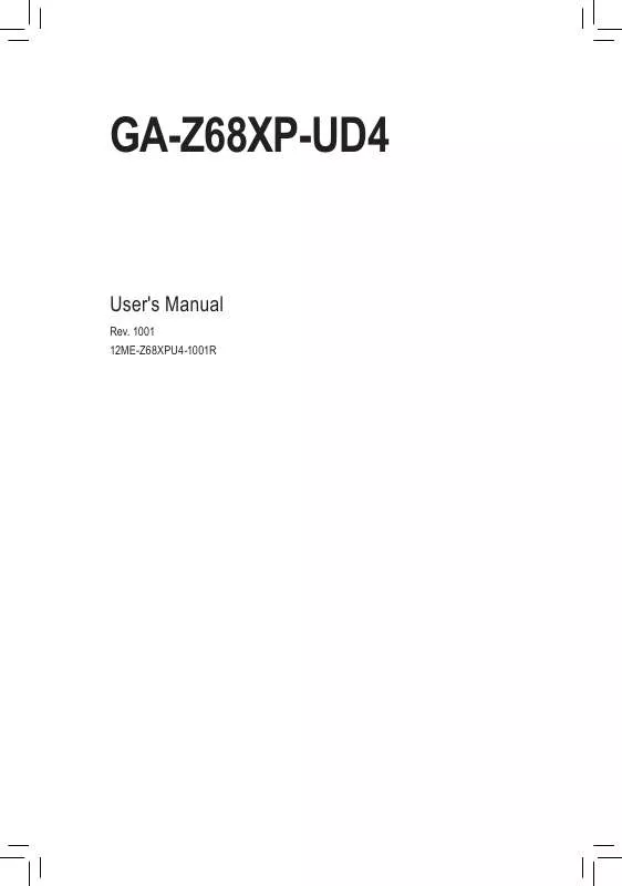 Mode d'emploi GIGABYTE GA-Z68XP-UD4