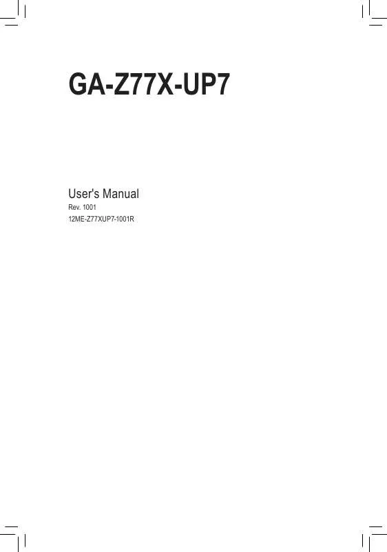 Mode d'emploi GIGABYTE GA-Z77X-UP7