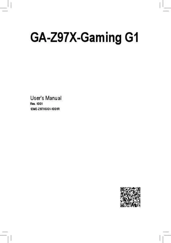 Mode d'emploi GIGABYTE GA-Z97X-GAMING G1