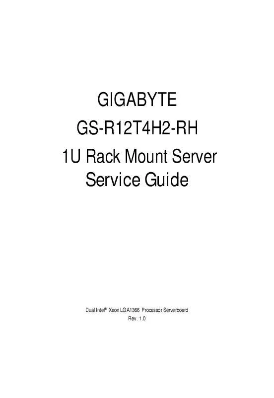 Mode d'emploi GIGABYTE GS-R12T102