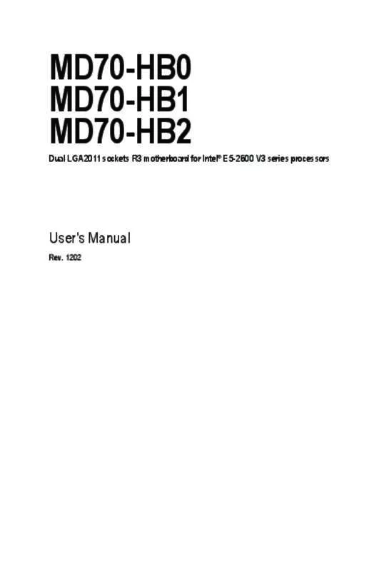 Mode d'emploi GIGABYTE MD70-HB2