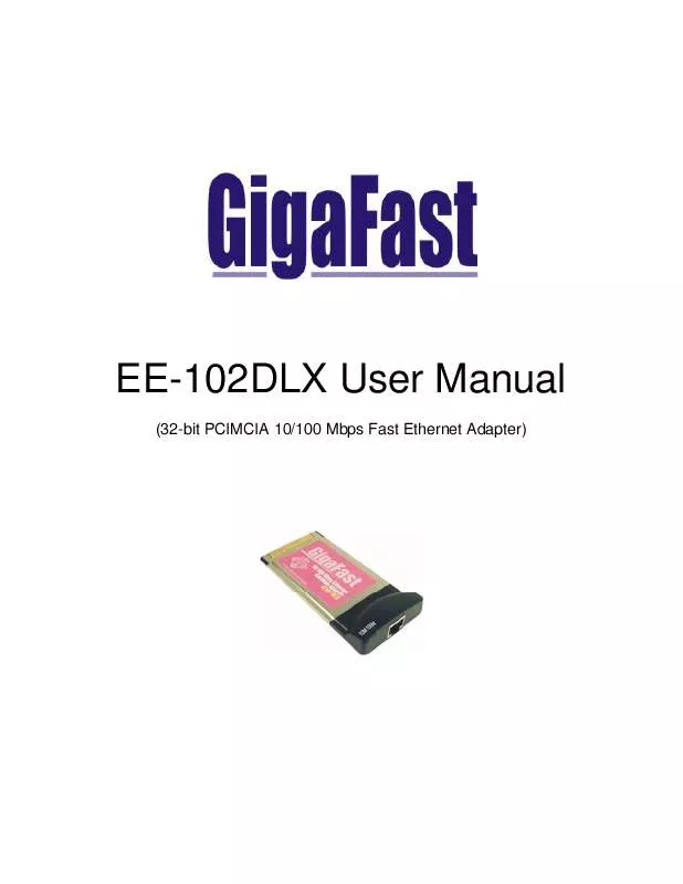 Mode d'emploi GIGAFAST EE102-DLX