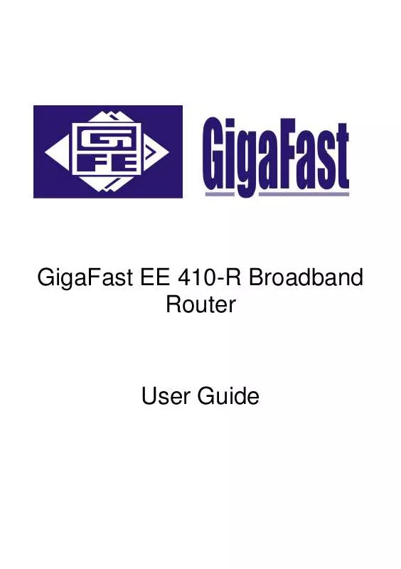 Mode d'emploi GIGAFAST EE410-R