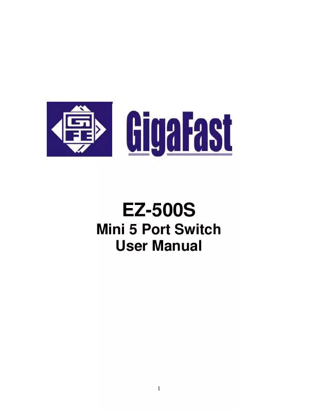 Mode d'emploi GIGAFAST EZ500-S