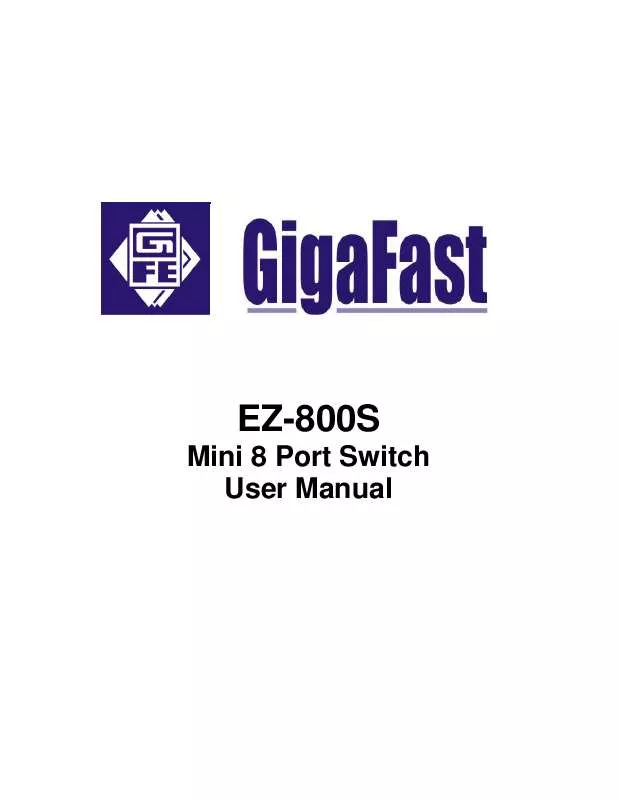 Mode d'emploi GIGAFAST EZ800-S
