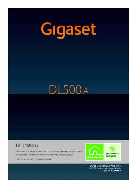 Mode d'emploi GIGASET DL500A