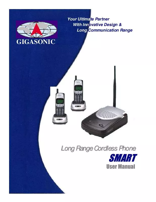 Mode d'emploi GIGASONIC LONG RANGE CORDLESS PHONE MART