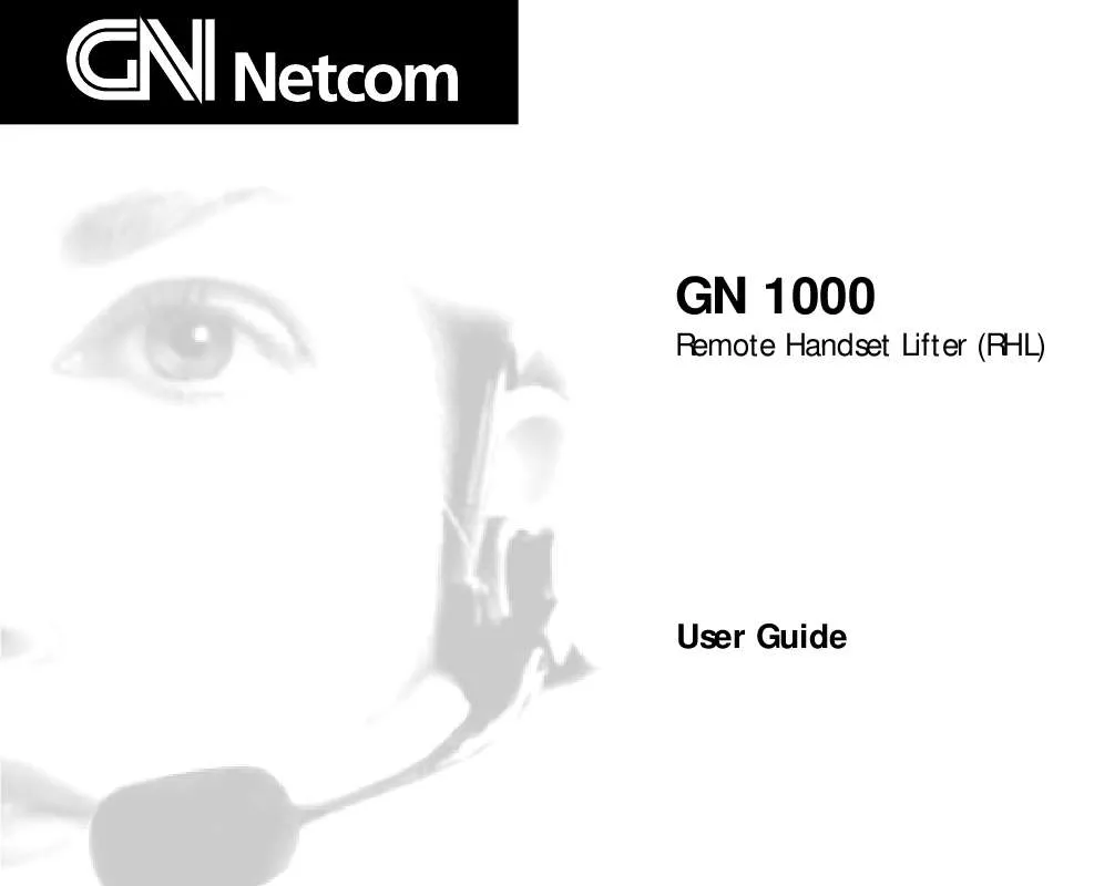 Mode d'emploi GN NETCOM GN 1000