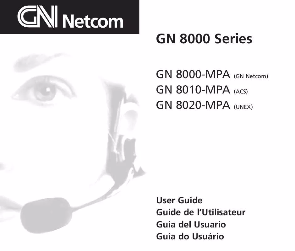 Mode d'emploi GN NETCOM GN 8000-MPA
