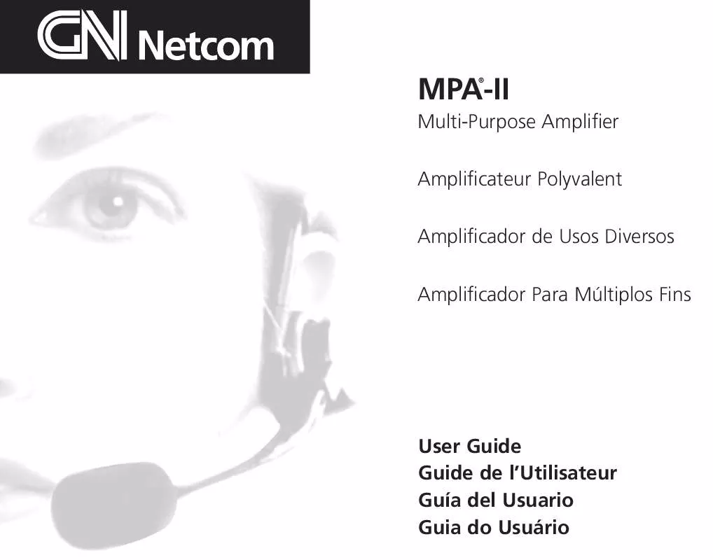 Mode d'emploi GN NETCOM MPA-II