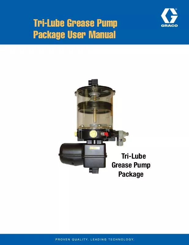 Mode d'emploi GRACO TRI-LUBE GREASE PUMP PACKAGE