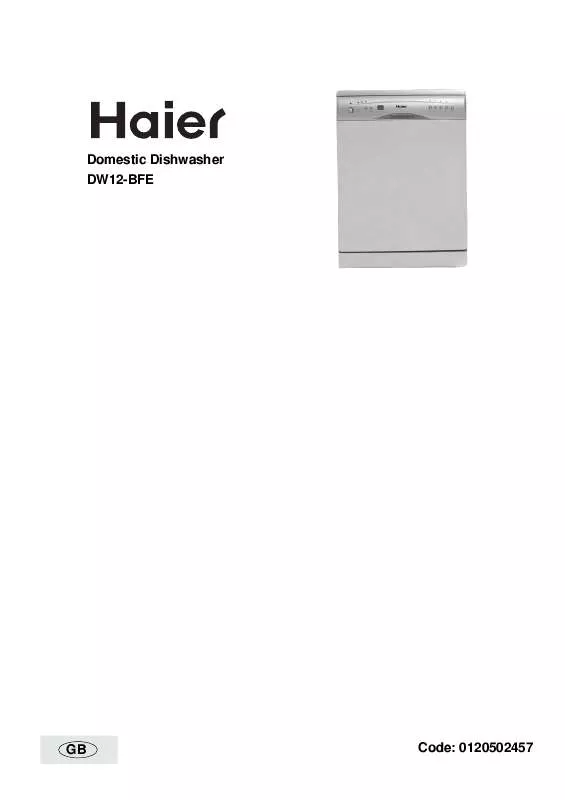 Mode d'emploi HAIER BFD60SS