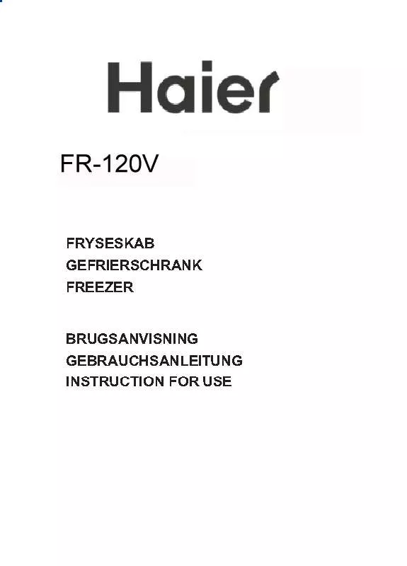Mode d'emploi HAIER FR-120V