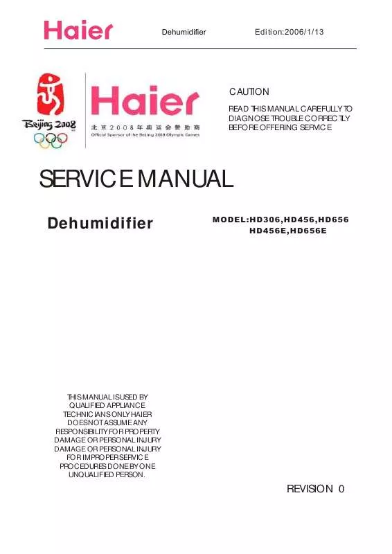 Mode d'emploi HAIER HD306
