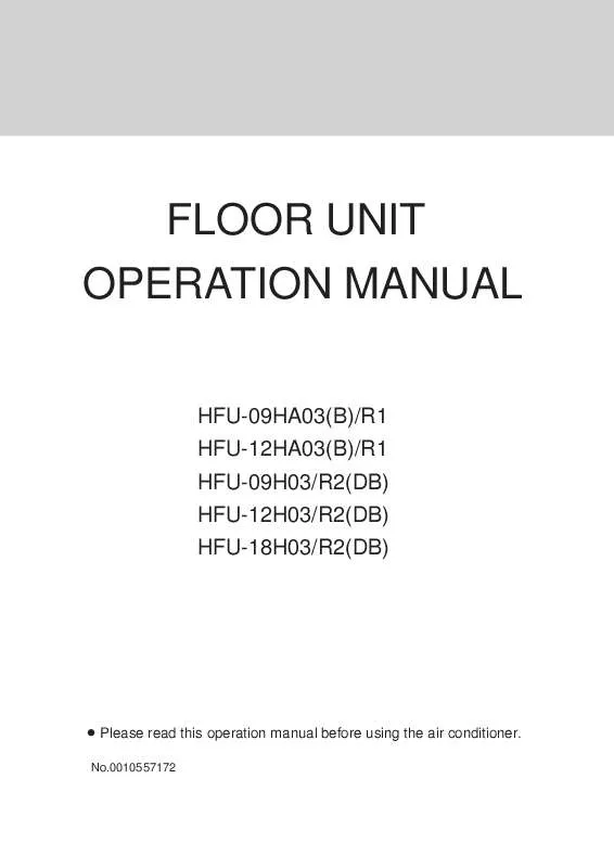 Mode d'emploi HAIER HFU-18H03-R2