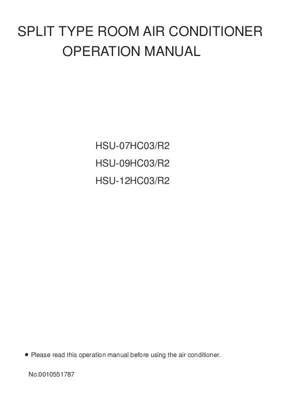 Mode d'emploi HAIER HSU-07HC03/R2