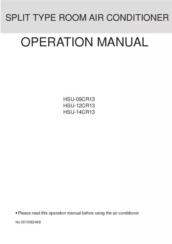 Mode d'emploi HAIER HSU-082CR01
