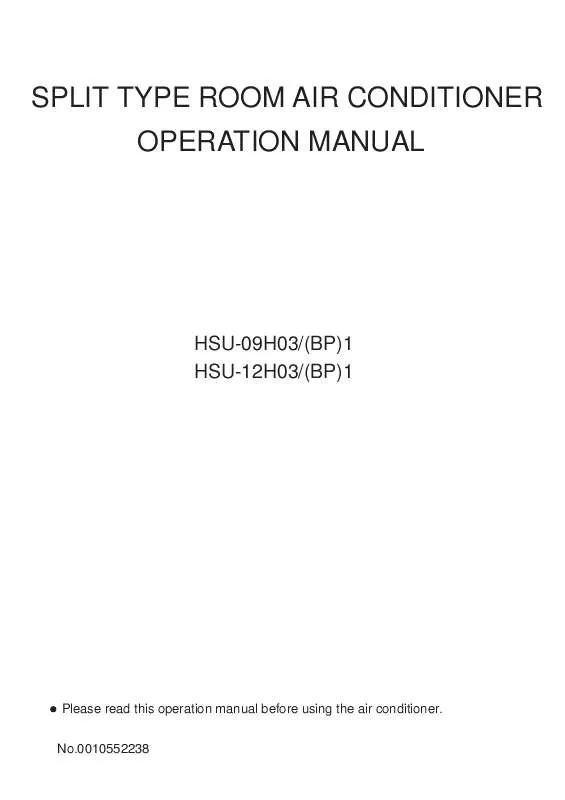 Mode d'emploi HAIER HSU-09H03/