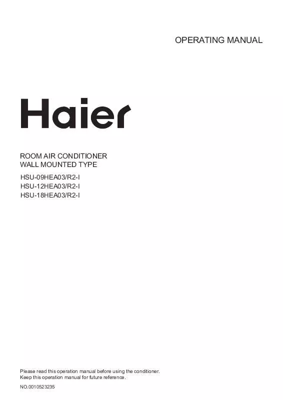 Mode d'emploi HAIER HSU-09HEA03/R2-I