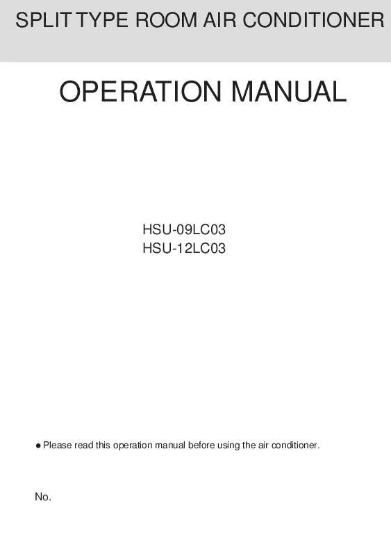Mode d'emploi HAIER HSU-09LC03