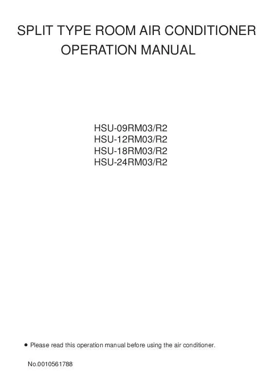 Mode d'emploi HAIER HSU-09RM03/R2