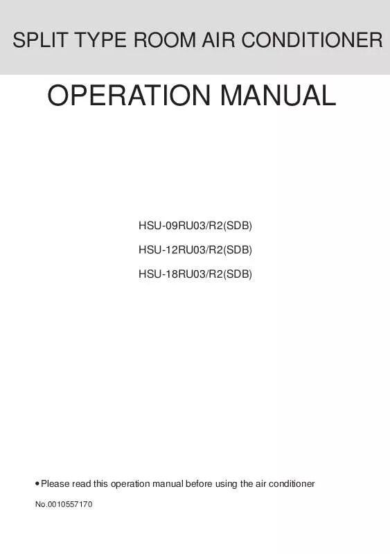 Mode d'emploi HAIER HSU-09RU03R2(SDB)