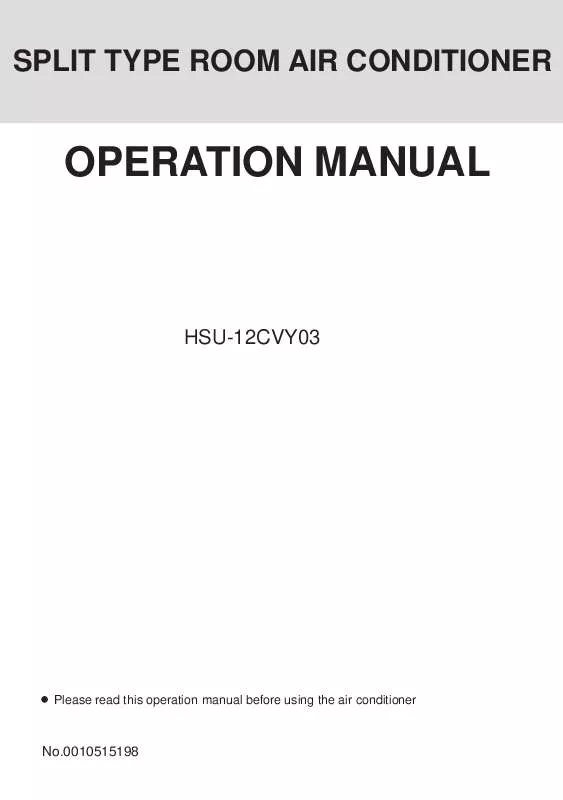 Mode d'emploi HAIER HSU-12CVY03
