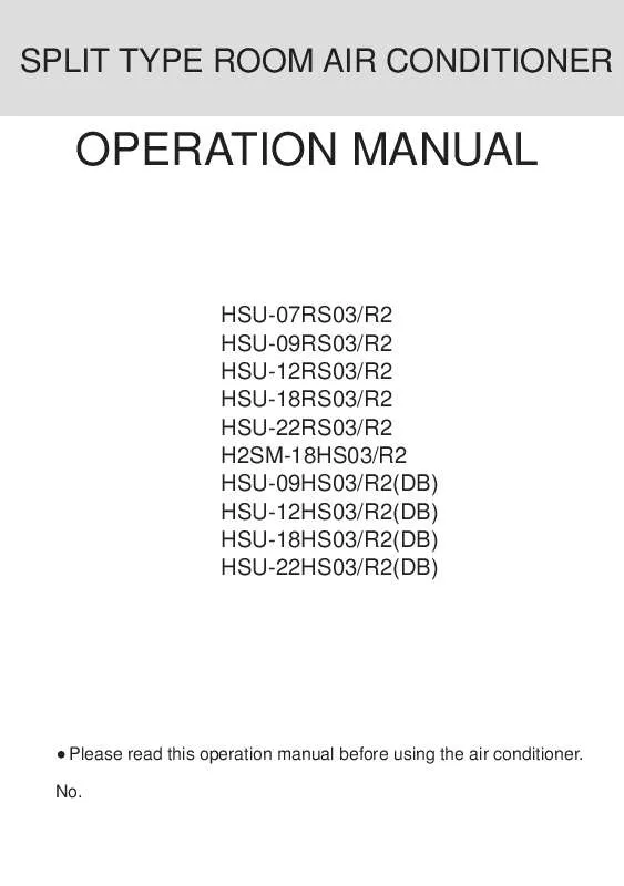 Mode d'emploi HAIER HSU-12HS03-R2